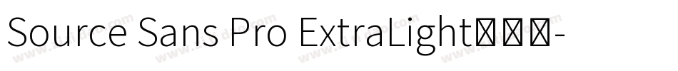 Source Sans Pro ExtraLight手机版字体转换